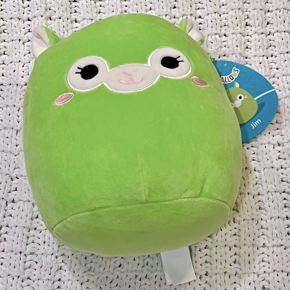 🆕 RARE Squishmallows Collectible Jim the Alpaca Green and White Plush Pillow Toy - Picture 7 of 13